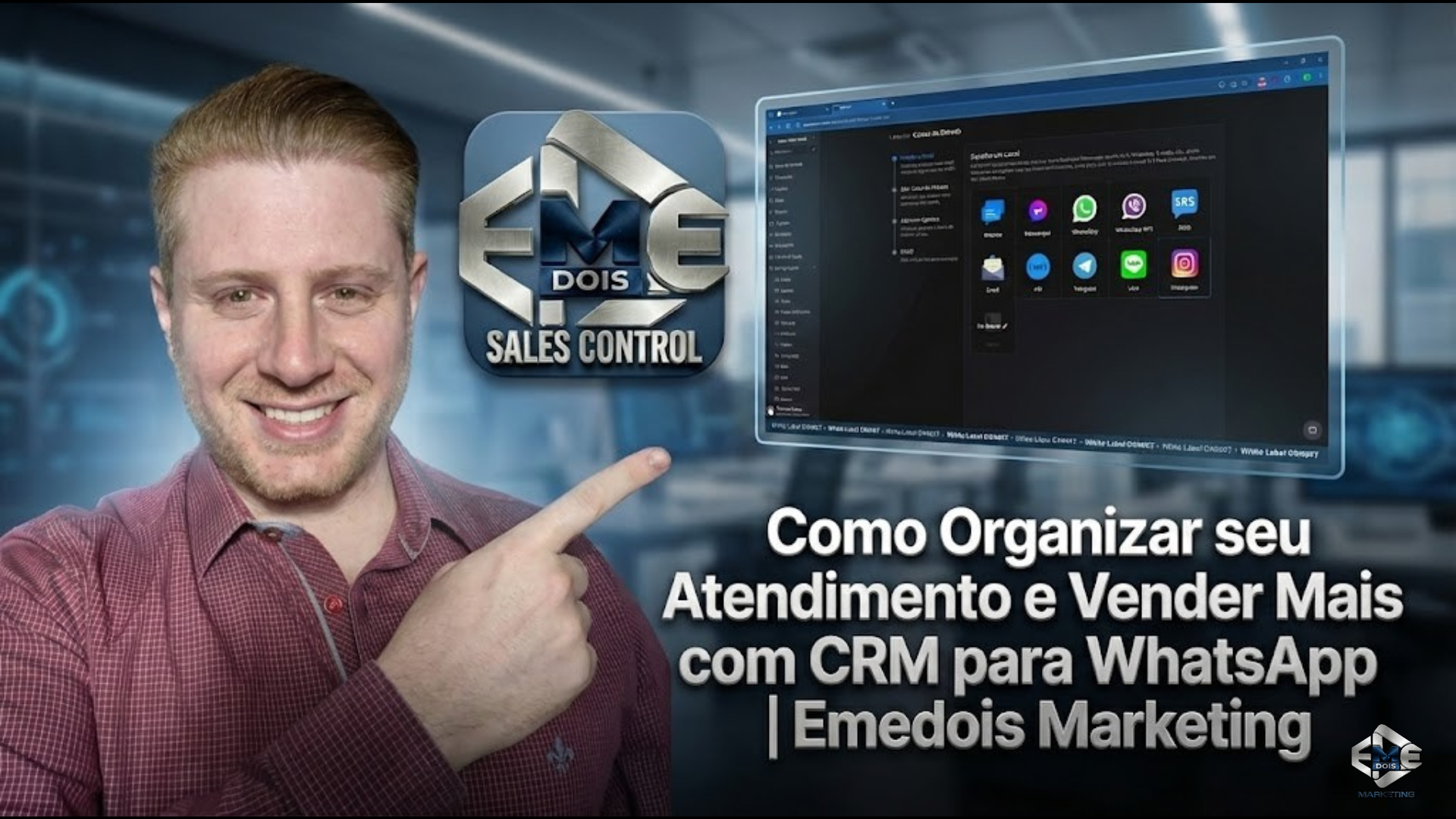 Painel do CRM Omnichannel Emedois